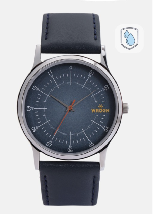 Men Navy Blue Analogue Watch